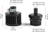 Dyno Racing Aluminum Billet Valve Cover Adapter Oil Cap Breather Fitting AN10 & Filter Accessory Compatible With LX LSX LS1 LS2 LS3 LS6 LS7...