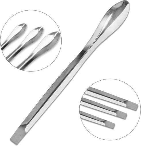 15 Pcs 3 in 1 Lab Spoon Micro Lab Spatula Stainless Steel Lab Scoop for Reagent Sampling, Mixing, Measuring 105/125/140mm for a Set...