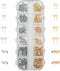 Gold Earring Posts and Backs - 400 Pcs 316L Stainless Steel Hypoallergenic Earring Studs for Jewelry Making with Butterfly Earring Backs, Earring ...