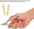 Sewing Scissors, Household Scissors with Large Golden Handle Small Silver Cutters Crafts Making Tool Ideal for Jewelry Processing Jewelry Making N...