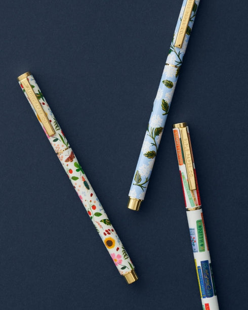 RIFLE PAPER CO. Writing Pen | 0.5 mm Rollerball Tip, Stainless Steel Body with Brass Accents, Office and School Supplies for Stationery, Notes, an...
