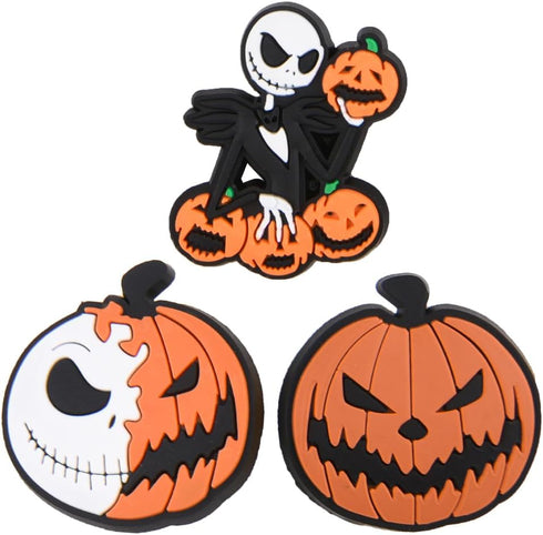 VZDIOR Pack of Skull Shoe Charms Halloween Horror Shoes Decoration Charms for Party Favor...