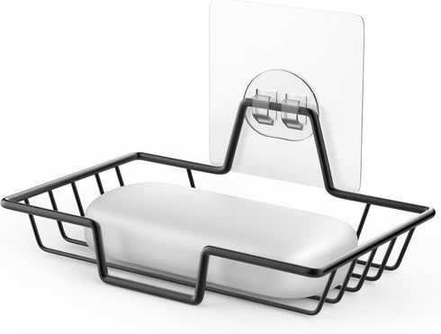 Soap Dish Holder, No Drilling Soap Bar Holder, 304 Rustproof Stainless Steel Soap Holder, Home Farmhouse Wall Mounted Soap Dish for Shower, Kitche...
