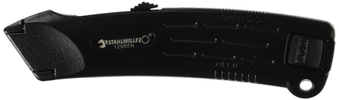 Stahlwille 77621001 12965N Safety Knife, Adjustable Blade, Built-In Storage, Tool-Free Blade Changes, Hanging Hole, Ideal for Card, Rubber, Leathe...