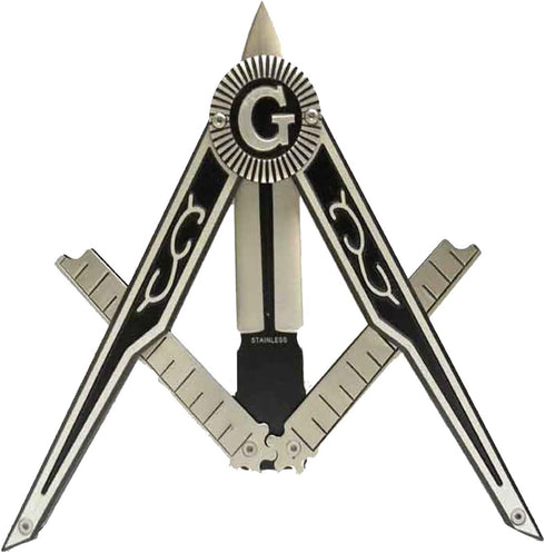 UNOSEKS TG,LLC Treasure Gurus Free Mason Seal G Square & Compass Folding Pocket Knife...