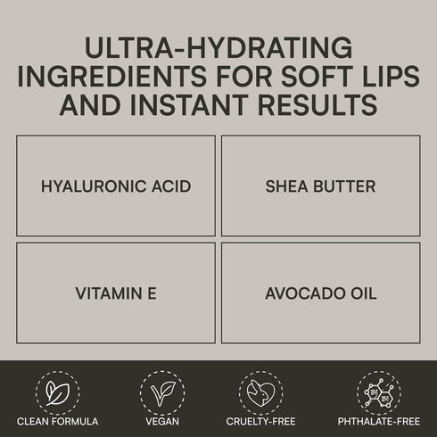 Vanilla Lip Balm - Soothing and Hydrating Lip Balm for Men and Women - Infused with Hyaluronic Acid, Shea Butter and Vitamin E - 30g...