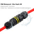 Junction Box Outdoor Underground Waterproof IP68 Electrical Cable Connector 2 Way Plug Wire Range 4 to 12mm 2 or 3 or 4-Pin External Cord Boxes 2 ...