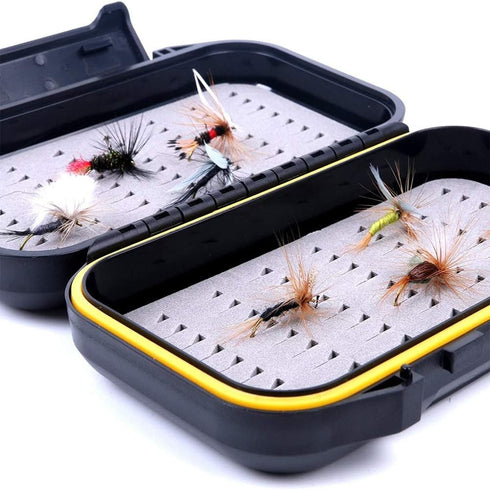 ORIONE Waterproof Portable Fly Fishing Box Easy Grip Foam Jig,Fly Fishing Case,Large Capacity and Pocket Sized?Fly Boxes for Fly Fishing and Trout...