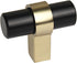 Design House Emery Cabinet Knobs, 5-Pack, Modern Kitchen Handles, Matte Black and Satin Gold, 188300...