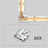 20pcs COB LED Light Strip Connectors 8mm 2Pin,Strip to Strip L-Shaped/Corner Connector LED Tape Light Connectors, Transparent Solderless Gapless N...