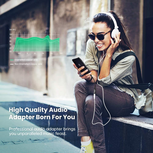 UGREEN Headphone Adapter for iPhone Lightning to 3.5mm Adapter Apple MFi Certified Lightning Aux Audio Jack Dongle Compatible with iPhone 14 Pro M...