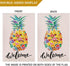 Welcome Pineapple Garden Flag 12.5 x 18 Inch Spring Summer Garden Flag Decorative Double Sided Burlap Flag for Seasonal Farmhouse Yard Decoration...