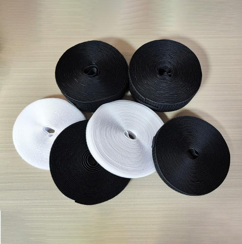 Sew On Hook and Loop Tape11 Yards, Fastening Nylon Fabric Tape (2 in Wide, 11 Yards Hook and 11 Yards Loop) White for DIY Craft Interlocking Tape ...