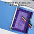 6 Pack Binder pencil pouch, Multi-color Pencil Pouch for 3 Ring Binder, Sturdy Zipper Pencil Pouches with Clear Window, Waterproof Cosmetic Bag fo...