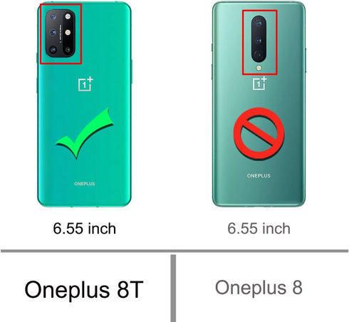 Osophter for Oneplus 8T Case,Oneplus 8T 5G Case with Screen Protector Shock-Absorption Flexible TPU Rubber Protective Cell Phone Cover for Oneplus...
