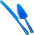 Blue Cake Knife and Server Set, 13-inch Stainless Steel Cake Cutting Set, Elegant Cake Cutter Set for Wedding, Birthday, Parties, Anniversary...