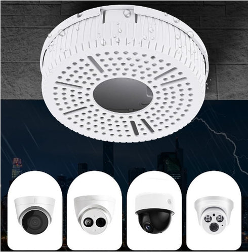 2-Pack 5.47" Camera Base Junction Outlet Box, Universal Junction Box for Bullet Security Camera, Plastic Waterproof Junction Box Mount Bracket, CT...