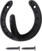 Coat Hook Hat Horse Hook Vintage Wrought Iron Wall Mounted Screws Included Wall Hook (Horseshoe)...