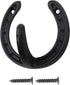 Coat Hook Hat Horse Hook Vintage Wrought Iron Wall Mounted Screws Included Wall Hook (Horseshoe)...