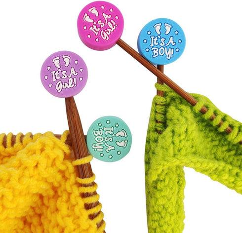 Toeloioh 4PCS 8PCS Knitting Needle Stoppers?Cartoon Letter Flower Spring Needle Point Protectors, Cute Knitting End Caps (Girl -Green-4)......
