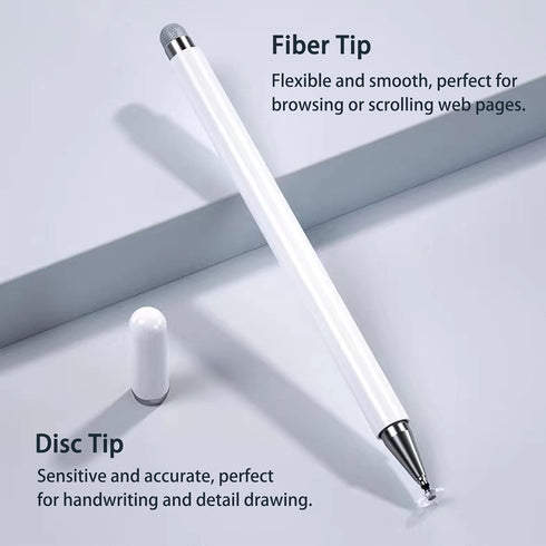Stylus Pens for Touch Screens with Anti-Scrolling Design, 2 in 1 Disc & Fiber Tip Stylus Pen for iPad with Magnetic Adsorption, Compatible with Al...