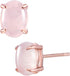 Rose Quartz Stud Earrings in Sterling Silver and 14K Rose Gold Plated...