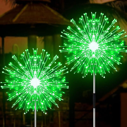 JJGoo Solar Garden Lights Solar Firework Lights, 2 Pack 120 LEDs 2 Lighting Modes Solar Lights Outdoor Waterproof for Garden Patio Walkway Pathway...