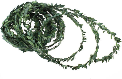 LJY 32.8 Yards Artificial Ivy Garland Foliage Green Leaves Fake Vine for Wedding Party Ceremony DIY Headbands...