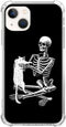 Black Skull White Cat Phone Case Compatible with iPhone 14, Skull Cool Skeleton and Cat Case for Girls Boys Women Men, Unique Trendy TPU Bumper Co...