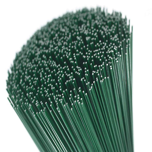 200 Pcs 22 Gauge Floral Stem Wire, 16 Inch Dark Green Floral Wire for Artificial Flower Arrangements, Bouquet Stem Wrapping, Wreath Making...
