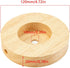 2 Pack Table Lamp Base Only 4.7'' Round Solid Wooden Stand Holder Foot for Desk Lighting Night LED Light Spotlight Wood Art Display Base DIY Craft...