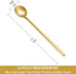 12 Pcs Coffee Spoons Set, 6.7" Gold Tea Spoons Long Handle, Stirring Spoons, Gold Small Teaspoons, Stainless Steel Gold Spoons, Long Spoons for St...