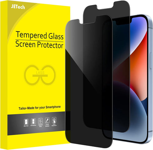 JETech Privacy Screen Protector for iPhone 14 6.1-Inch, Anti Spy Tempered Glass Film, 2-Pack......