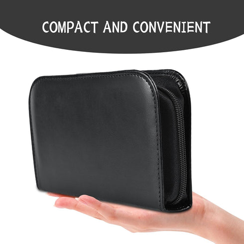 PU Leather Glucose Meter Storage Bag, Travel Case Organizer Pouch for Blood Glucose Meter and Accessories, Diabetic Supplies Travel Case, Carrying...