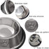 Stainless Steel Cat Bowl, 2 Pack Metal Dog Bowls for Food and Water, Non-Slip Pet Feeding Dish Bowl with Rubber Base for Indoor Cats Small Dogs...