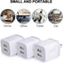 FiveBox Charger Block, USB Wall Charger, 3Pack Dual Port 2.1Amp Fast Charger Brick Base Adapter Charging Cube Plug Box for iPhone 16e 16 Pro Max 1...