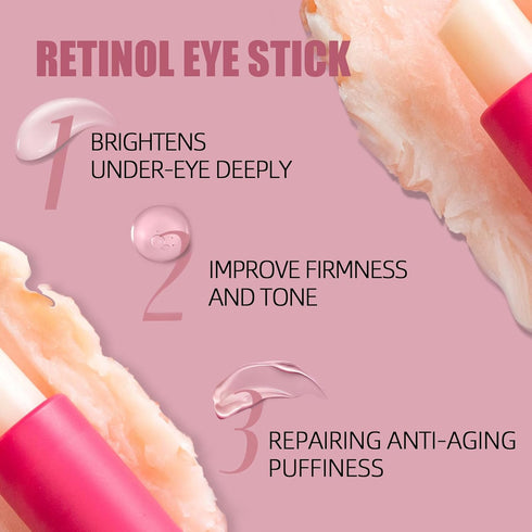 Retinol Eye Stick, Anti-Aging Eye Cream, Skincare for Wrinkles, Dark Circles, Puffiness - Retinol Eye Balm Moisturizes, Softens& Nourish Skin...