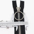 Meillia #10 40CM Large Shiny Nickel Metal Zippers Closed-end Black Heavy Duty Metal Zipper with Big Ring Pulls for Sewing, Bags, Handbags, Crafts,...