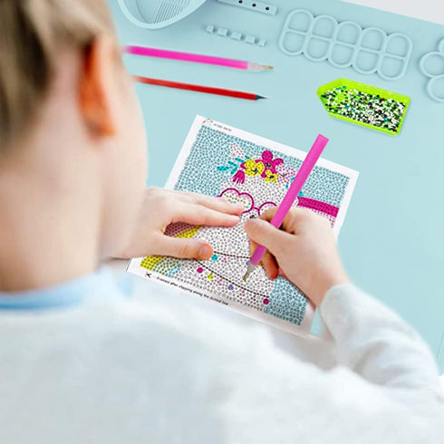 Silicone Painting Mat for Crafts Kids: Silicone Painting Station Pad with Cup and Paint Brush Holder Palette, 20"x16" Paint Tray Palette Craft Mat...