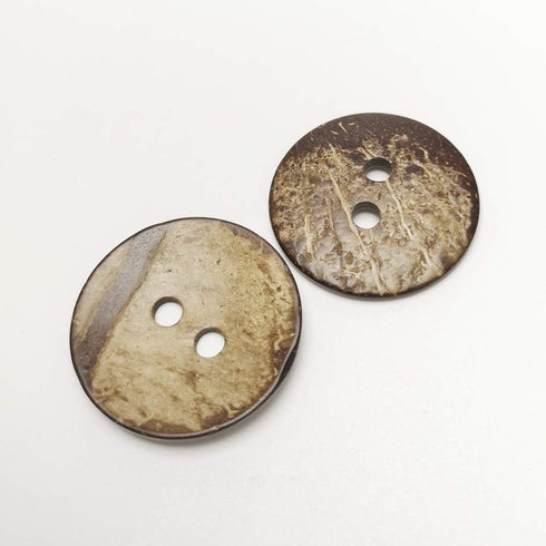 Chenkou Craft 30pcs Brown Natural Coconut Coco Button 2 Holes Craft Clothe Sewing (1 1/2"(38mm))...