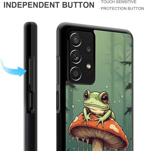 Compatible with for Samsung Galaxy A32 5G,Cute Frog Mushroom Forest Phone Case Dustproof Full-Body for Girl Women Case for Samsung Galaxy A32 5G...