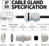 3/8 Cable Glands White PA66 Connector IP68 Waterproof Adjustable Cord Grip Strain Relief Connectors Protectors White 10PCS With Plastic Box...