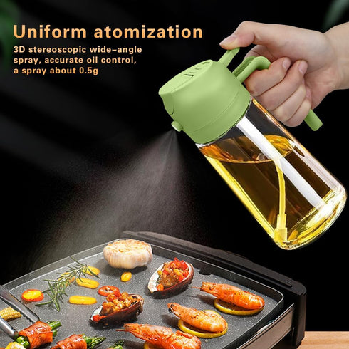MGahyi 2 in 1 Glass Oil Sprayer & Dispenser, 2024 New 2-in-1 Glass Oil Sprayer and Dispenser for Kitchen Cooking, Glass Oil Dispenser Spray Bottle...