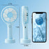 Mini Handheld Fan Portable, Small Portable Hand Held Fan with USB Rechargeable Battery, 3 Speed Personal Desk Table Fan with Base, Makeup Eyelash ...