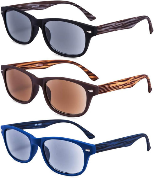 EYEGUARD 3 Pack Unisex Classic of Style Sunglasses Readers Outdoor Reading Glasses for Men and Women 2.50 - Not Bifocals...