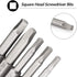 10PCS Magnetic Square Head Screwdriver Bits Set 1/4'' Hex Shank Square Drive Bit S2 Steel SQ1, SQ2, SQ2.7, SQ3, SQ4 Quick Release Power Tools for ...