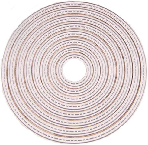4.7 by 4.7 Inch 8Pcs/Pack Round Circle Layering Metal Cutting Dies Card Making Scrapbooking FrameEmbossing Die Cuts Christmas Craft Dies...