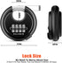 DELSWIN 4 Digit Combination Disc Padlock with Hardened Steel Shackle Combo Lock for Sheds, Storage Unit, School Gym Locker and Fence (Black,1Pcs)...
