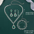 Unicra Bridal Wedding Jewelry Set Silver Rhinestone Necklace Earrings Bracelet Sets Formal Costume Jewelry for Women and Brides...