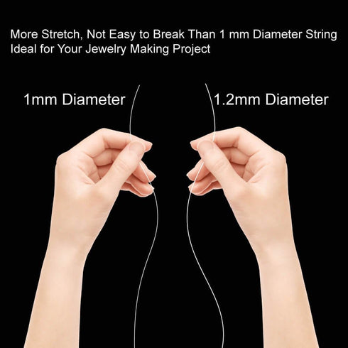 Paxcoo 1.2mm Elastic Stretch String Cord for Jewelry Making Bracelet Beading Thread...